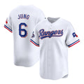 Texas Rangers #6 Josh Jung White Puhics 2023 World Series Champions Stitched Jersey