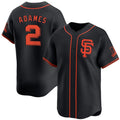 San Francisco Giants #2 Willy Adames Black Puhics 2024 Black Alternate Limited Stitched Jersey