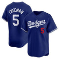 Los Angeles Dodgers #5 Freddie Freeman Royal Puhics Limited Stitched Jersey 2