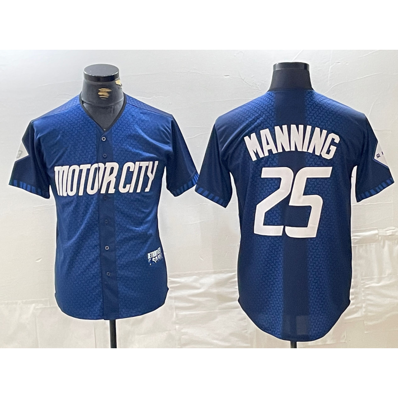 Detroit Tigers #25 Matt Manning 2024 Navy Puhics City Connect Cool Base Limited Stitched Jersey