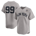 New York Yankees #99 Aaron Judge Gray Puhics 2024 World Series Limited Stitched Jersey