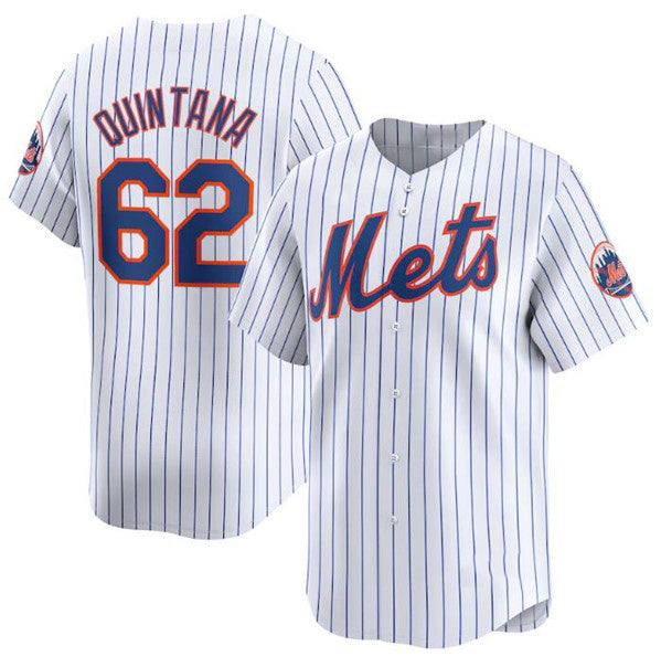 New York Mets #62 Jose Quintana White Puhics 2024 Home Limited Stitched Jersey