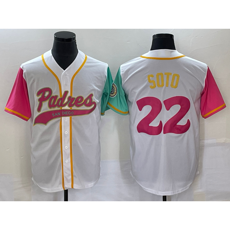 San Diego Padres #22 Juan Soto White Puhics NEW 2023 City Connect Cool Base Stitched Jersey 2