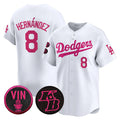Los Angeles Dodgers #8 Enrique Hern¨¢ndez White Puhics 2026 Mother¡¯s Day Vapor Premier Limited Stitched Jersey