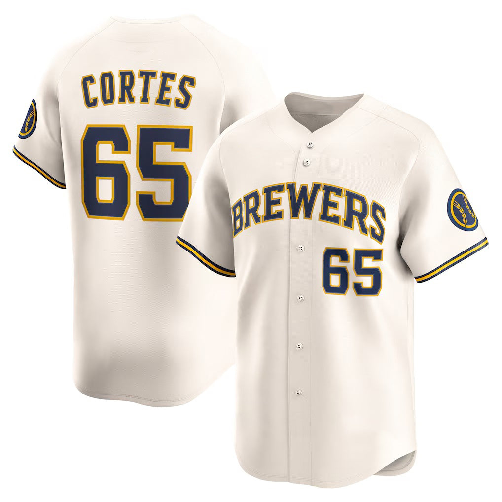 Milwaukee Brewers #65 Nestor Cortes Cream Puhics Home Limited Player Jersey
