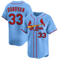 St. Louis Cardinals #33 Brendan Donovan Blue Puhics Alternate Limited Stitched Jersey