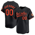 Custom Baltimore Orioles Black Puhics Alternate Limited Jersey