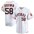 Houston Astros #58 Hunter Brown White Puhics 2025 Home Limited Stitched Jersey