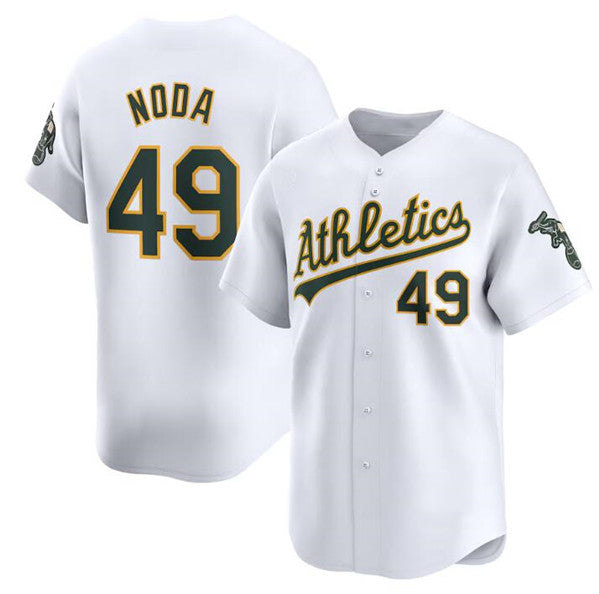Oakland Athletics #49 Ryan Noda White Puhics Home Limited Stitched Jersey