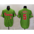 Philadelphia Phillies #5 Bryson Stott Number Green Puhics With Patch Stitched Cool Base Jersey