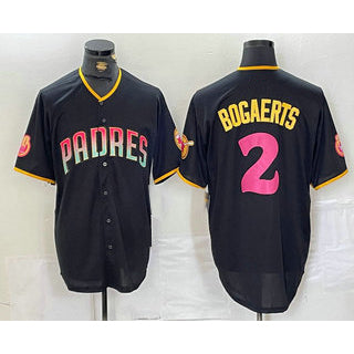 San Diego Padres #2 Xander Bogaerts Black Puhics Fashion Jersey