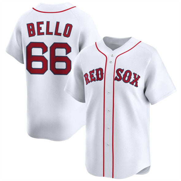 Boston Red Sox #66 Brayan Bello White Puhics 2024 Home Limited Stitched Jersey