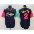 San Diego Padres #2 Xander Bogaerts 2022 Black Puhics City Connect Cool Base Stitched Jersey