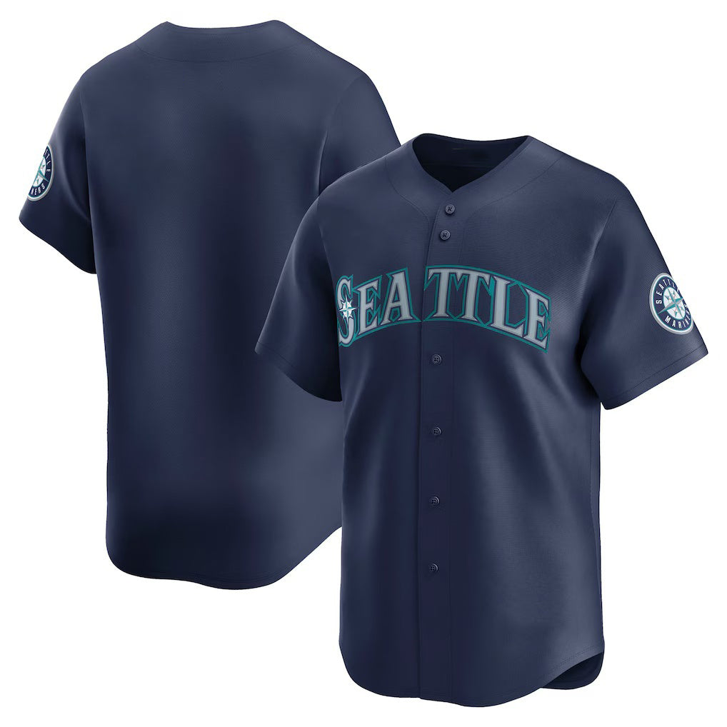 Seattle Mariners Navy Puhics Road Limited Jersey