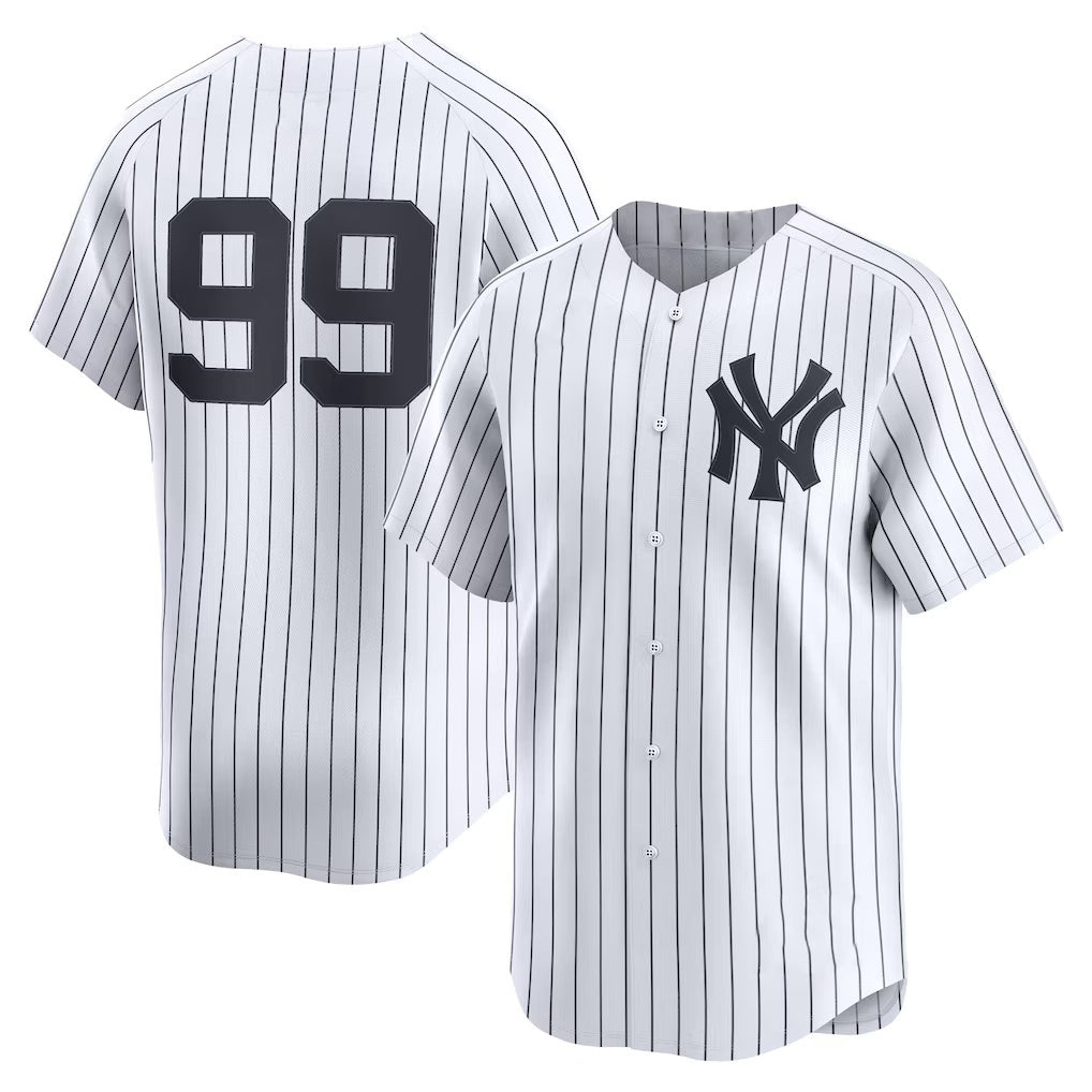 New York Yankees #99 Aaron Judge White Puhics Home Limited Player Jersey