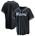 Miami Marlins Blank 2026 Black Puhics Out Stitched Jersey