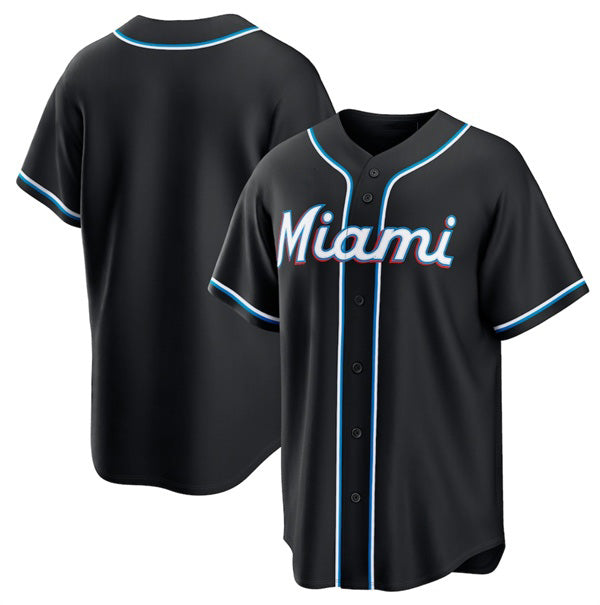 Miami Marlins Blank 2026 Black Puhics Out Stitched Jersey