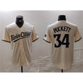 Minnesota Twins #34 Kirby Puckett Cream Puhics Cool Base Stitched Jersey