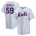 New York Mets #59 Sean Manaea White Puhics Home Replica Jersey