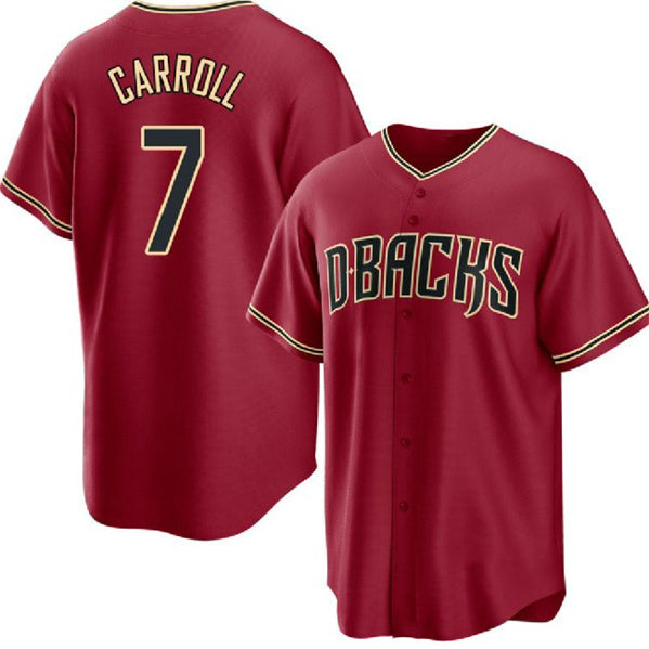 Arizona Diamondbacks #7 Corbin Carroll Red Puhics Cool Base Stitched Jersey