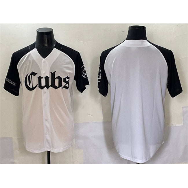 Chicago Cubs Blank White Black Puhics 'Gothic North Side Edition' Vapor Premier Limited Stitched Jersey