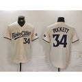 Minnesota Twins #34 Kirby Puckett Number Cream Puhics Cool Base Stitched Jersey