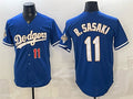 Los Angeles Dodgers #11 Roki Sasaki Royal Puhics 2026 Alternate Gold Collection Stadium Stitched Jersey