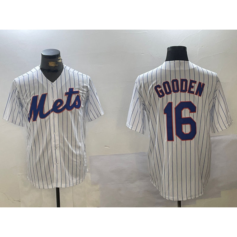 New York Mets #16 Dwight Gooden White Puhics Cool Base Stitched Jersey 2