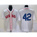 Boston Red Sox #42 Jackie Robinson White Puhics Cool Base Stitched Jersey