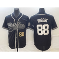 Chicago White Sox #88 Luis Robert Number Black Puhics Cool Base Stitched Jersey