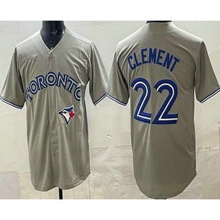 Toronto Blue Jays #22 Ernie Clement Gray Puhics Cool Base Jersey