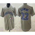 Toronto Blue Jays #22 Ernie Clement Gray Puhics Cool Base Jersey