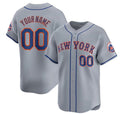 Cutsom New York Mets Active Player 2024 Gray Puhics Away Limited Stitched Jersey