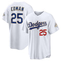 Los Angeles Dodgers #25 Tommy Edman White Puhics 2026 Gold Collection Stadium Jersey