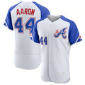 Atlanta Braves #44 Hank Aaron White Puhics 2023 City Connect Flex Base Stitched Jersey 2