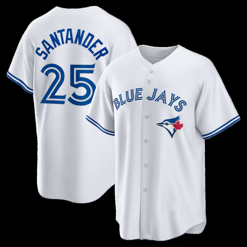 Toronto Blue Jays #25 Anthony Santander White Puhics Home Replica Jersey