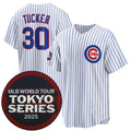 Chicago Cubs #30 Kyle Tucker White Puhics 2025 World Tour Tokyo Series Home Stitched Jersey