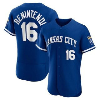 Kansas City Royals #16 Andrew Benintendi Blue Puhics Flex Base Stitched Jersey
