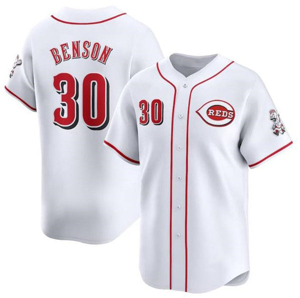 Cincinnati Reds #30 Will Benson White Puhics Home Limited Stitched Jersey
