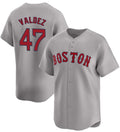Boston Red Sox #47 Enmanuel Valdez Gray Puhics Cool Base Stitched Jersey