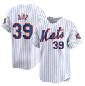 New York Mets #39 Edwin Diaz White Puhics 2024 Home Limited Stitched Jersey