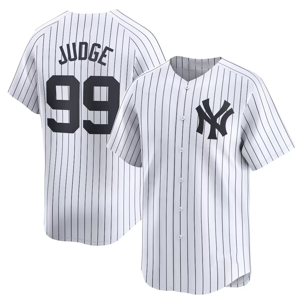 New York Yankees #99 Aaron Judge White Puhics Home Limited Player Jerseys