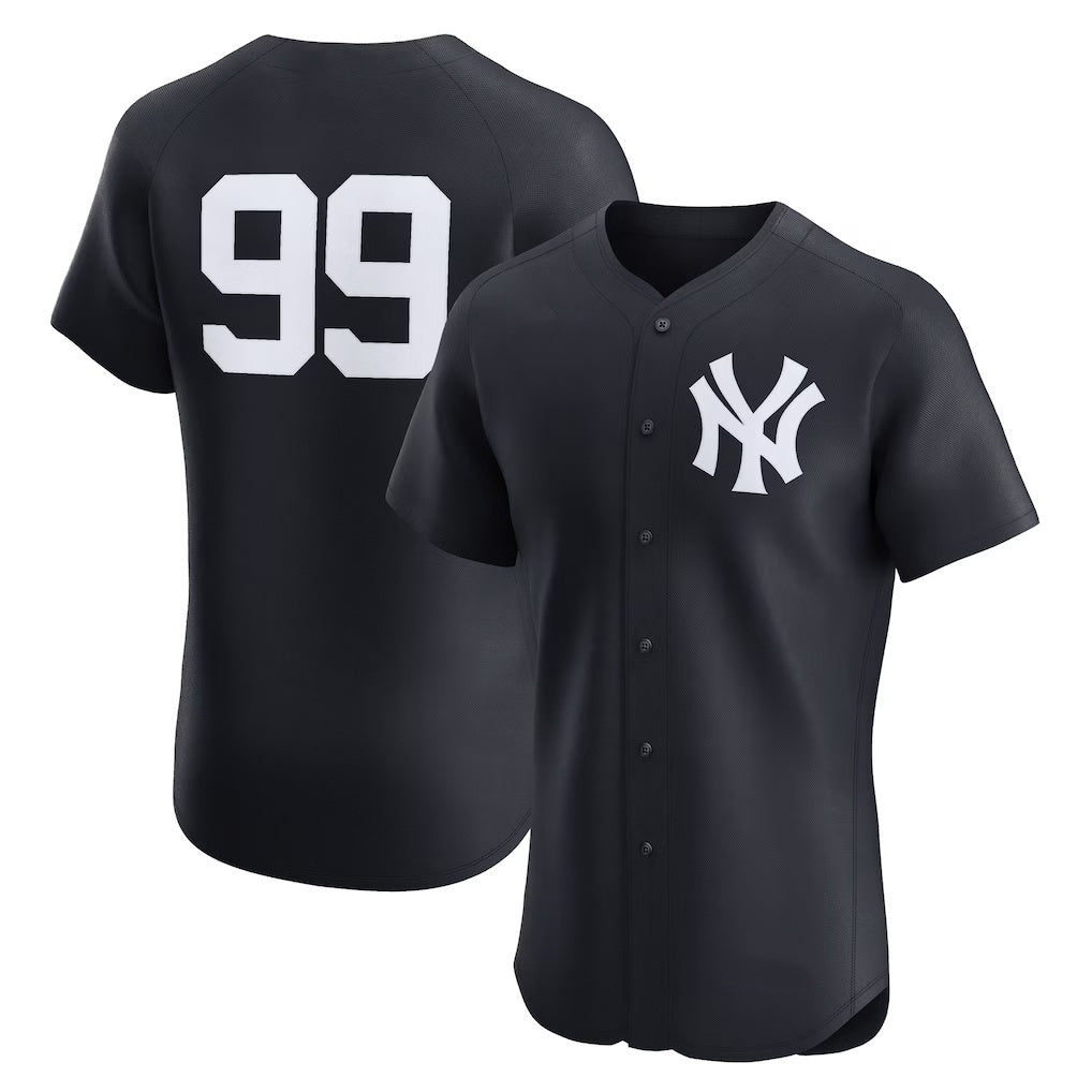 New York Yankees #99 Aaron Judge Navy Puhics Alternate 2 Elite Jersey