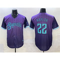 Arizona Diamondbacks #22 Josh Naylor Purple Puhics 2025 City Connect Limited Stitched Jersey