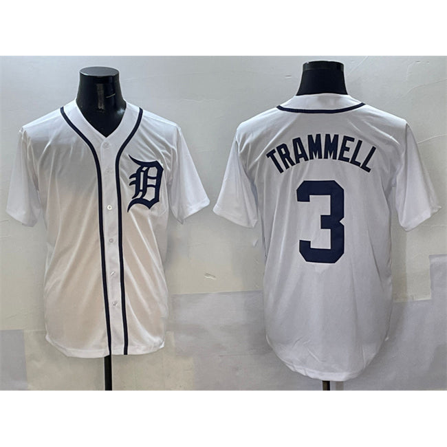 Detroit Tigers #3 Alan Trammell White Puhics Cool Base Stitched Jersey