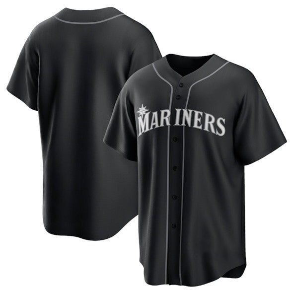 Seattle Mariners Blank Black Puhics Lights Out Limited Stitched Jersey