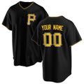 Custom Pittsburgh Pirates Black Puhics Alternate Replica Jersey