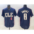 Cleveland Guardians #0 Andres Gimenez Navy Puhics 2024 City Connect Limited Stitched Jerseys