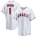 Los Angeles Angels #1 Groom White Puhics Home Replica Jersey