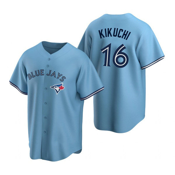 Toronto Blue Jays #16 Yusei Kikuchi Light Blue Puhics Cool Base Stitched Jersey